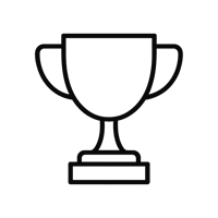 lineart trophy icon very simple vector style-1